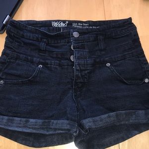 Mossimo high waisted black jean shorts